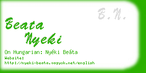 beata nyeki business card